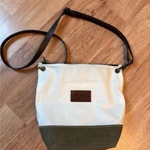 Sea Bags Women's White and Olive Green Crossbody Bag